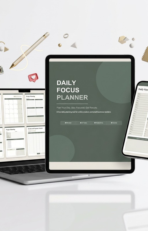 Free Daily Focus Planner — Plan Your Day, Stay Focused & Build Your Online Business with Intention