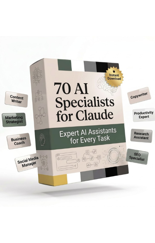 70 AI Specialists for Claude — Install Once, Get Expert-Level Output Every Time
