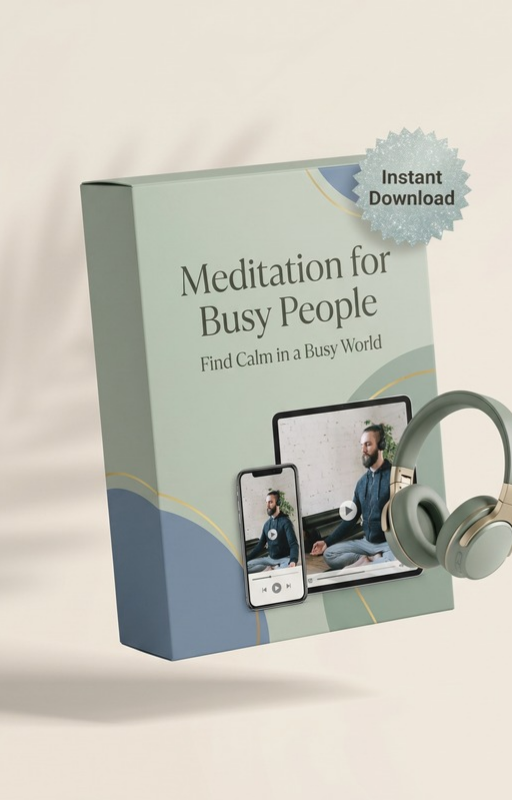Meditation for Busy People (Feel Calm in Minutes—No Time Required) eBook & Video