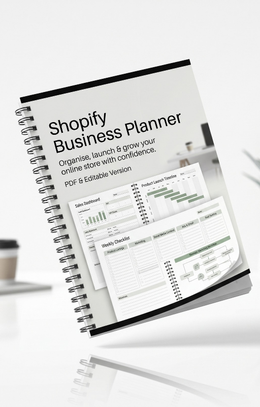 Shopify Business Planner | Organise, Launch & Grow Your Online Store With Confidence