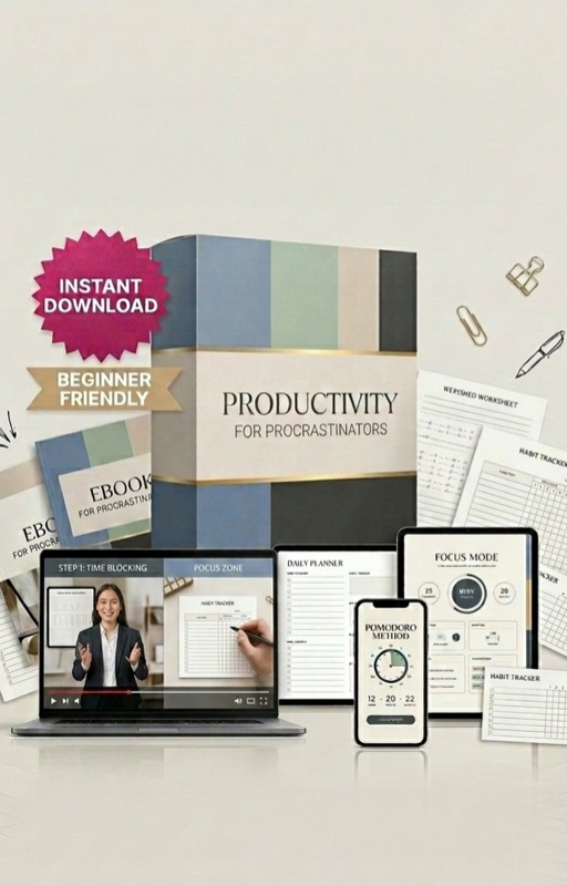 Stop Procrastinating (Even If You Have Zero Motivation) - eBook & Video Tutorial